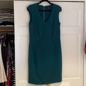 NWOT H&M Dress 14 dark green